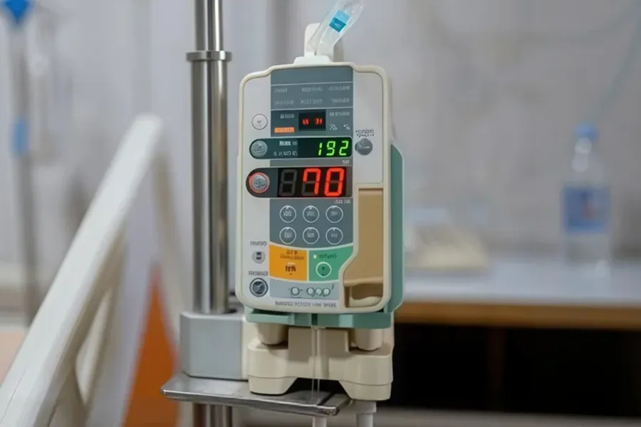 infusion pump can run on battery power.